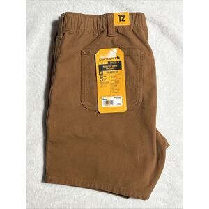 Carhartt Woman's Rugged Flex Canvas Relaxed Fit Work Shorts Size 12 - 6" Inseam